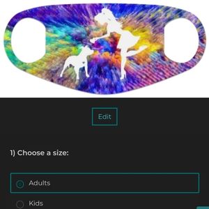 Dog Lovers Face Mask Tye-Dye Girl & Bully